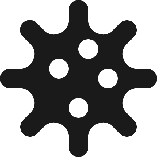 Virus2 icon, solid style, from Bootstrap Icons