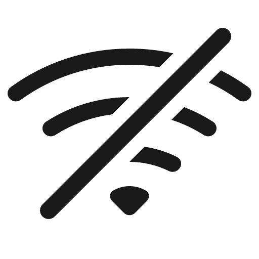 Wifi off icon, solid style, from Bootstrap Icons