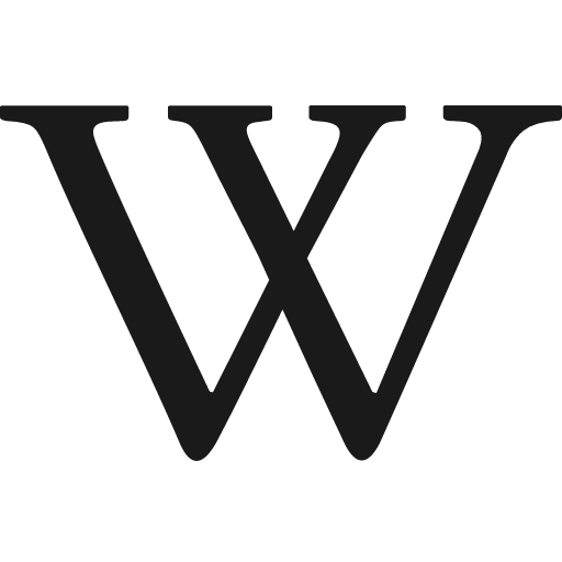 Wikipedia icon, solid style, from Bootstrap Icons