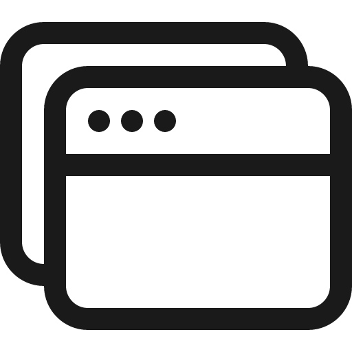 Window stack icon, solid style, from Bootstrap Icons