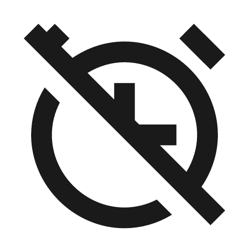 Alarm off icon, solid style, from BoxIcons v2