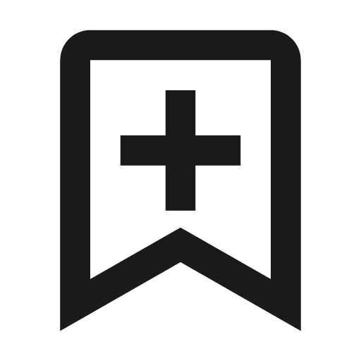 Bookmark plus icon, solid style, from BoxIcons v2