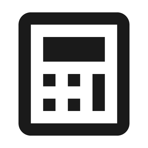 Calculator icon, solid style, from BoxIcons v2