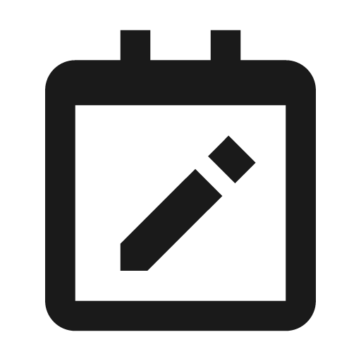 Calendar edit icon, solid style, from BoxIcons v2
