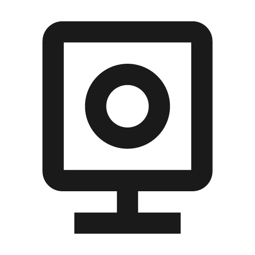 Camera home icon, solid style, from BoxIcons v2