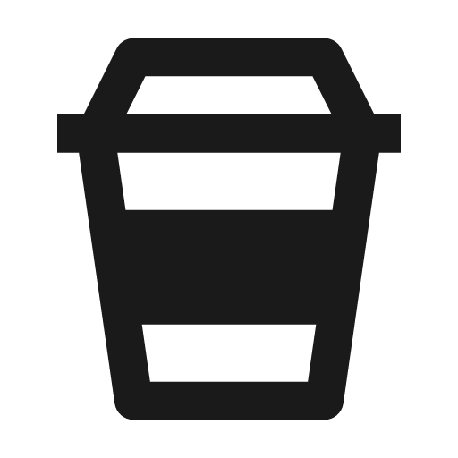 Coffee togo icon, solid style, from BoxIcons v2