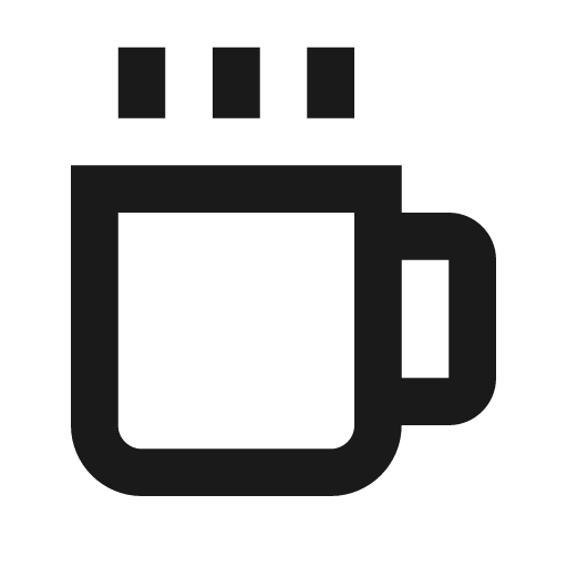 Coffee icon, solid style, from BoxIcons v2
