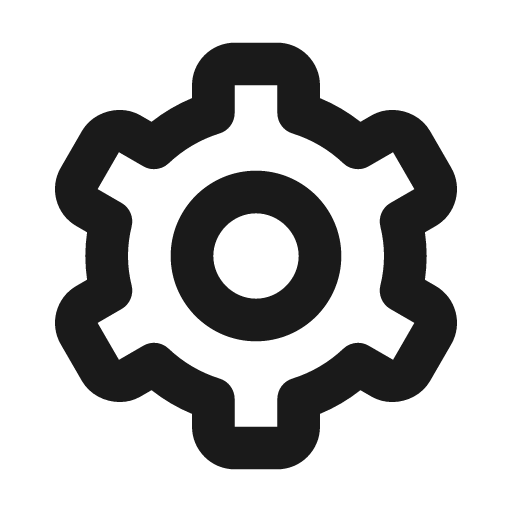 Cog icon, solid style, from BoxIcons v2