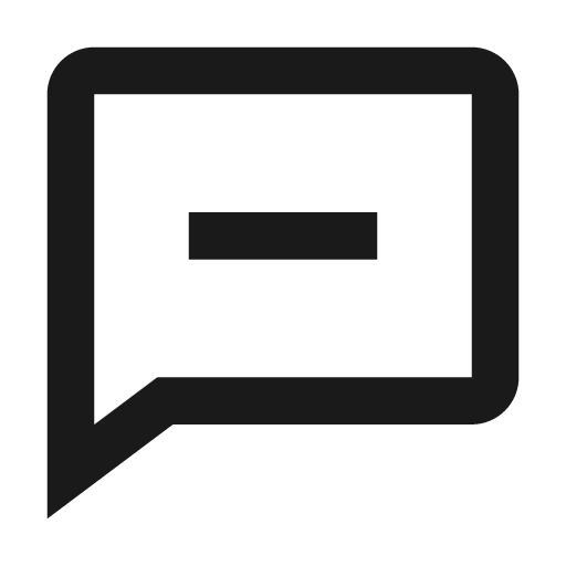 Comment minus icon, solid style, from BoxIcons v2