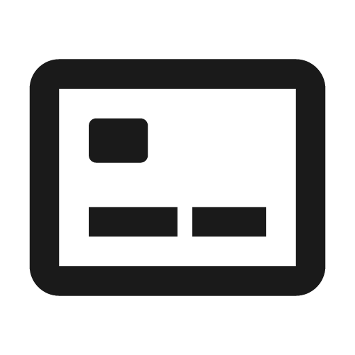 Credit card front icon, solid style, from BoxIcons v2
