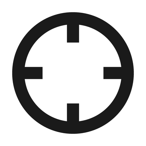 Crosshair icon, solid style, from BoxIcons v2