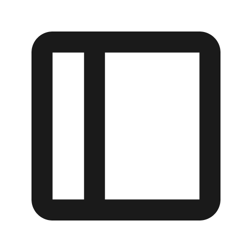 Dock left icon, solid style, from BoxIcons v2