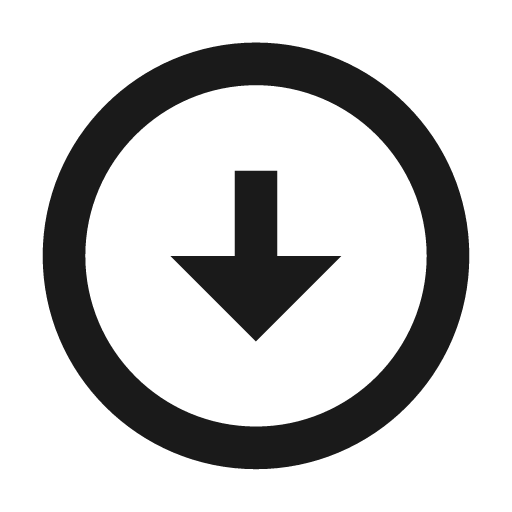 Down arrow circle icon, solid style, from BoxIcons v2