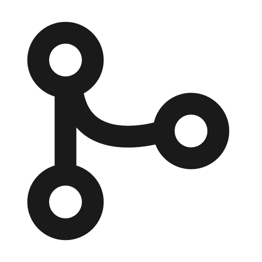 Git merge icon, solid style, from BoxIcons v2