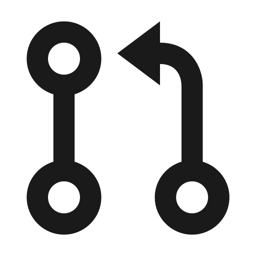 Git pull request icon, solid style, from BoxIcons v2