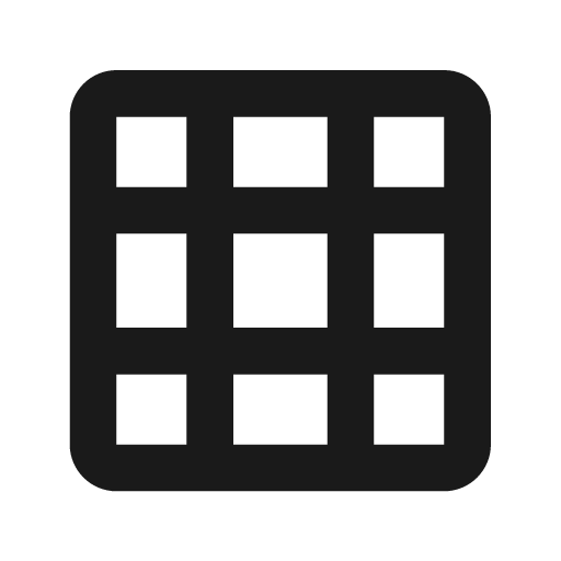 Grid icon, solid style, from BoxIcons v2