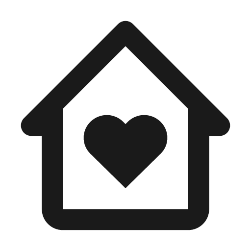 Home heart icon, solid style, from BoxIcons v2