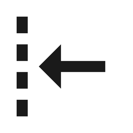 Horizontal left icon, solid style, from BoxIcons v2