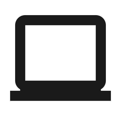 Laptop icon, solid style, from BoxIcons v2