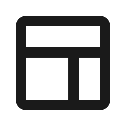 Layout icon, solid style, from BoxIcons v2