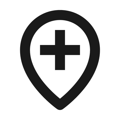Location plus icon, solid style, from BoxIcons v2