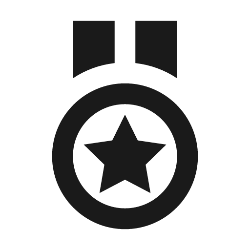 Medal icon, solid style, from BoxIcons v2