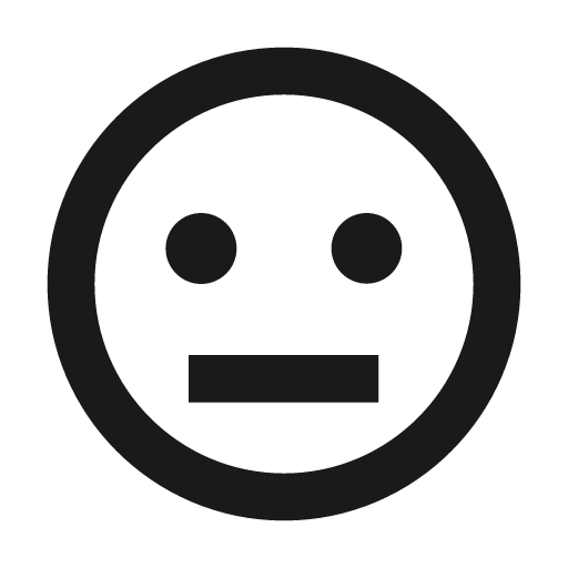 Meh icon, solid style, from BoxIcons v2
