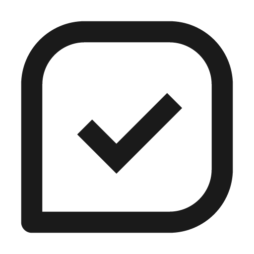 Message square check icon, solid style, from BoxIcons v2