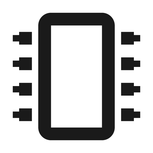 Microchip icon, solid style, from BoxIcons v2
