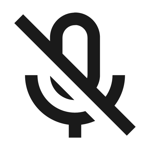 Microphone off icon, solid style, from BoxIcons v2