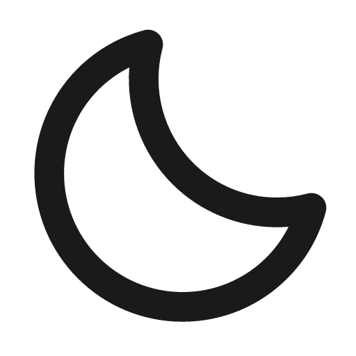Moon icon, solid style, from BoxIcons v2