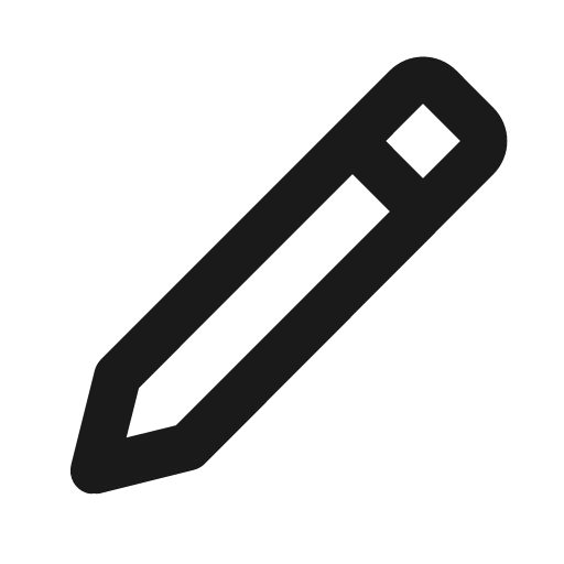 Pencil icon, solid style, from BoxIcons v2