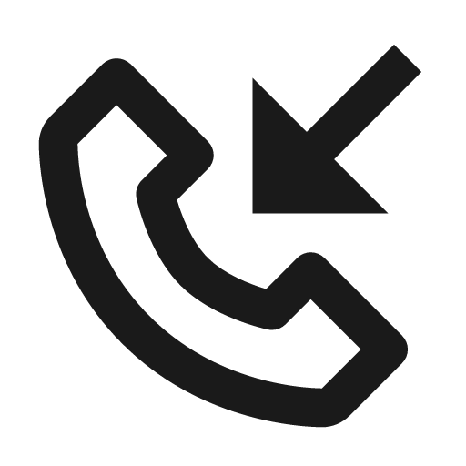 Phone incoming icon, solid style, from BoxIcons v2