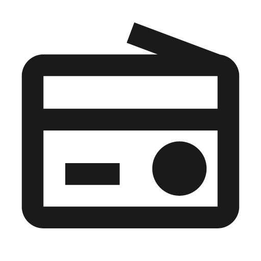 Radio icon, solid style, from BoxIcons v2