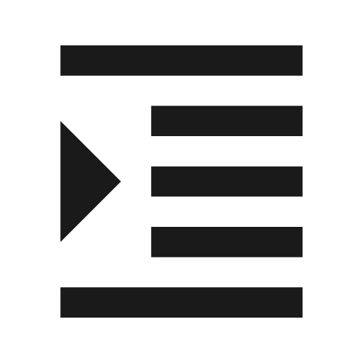 Right indent icon, solid style, from BoxIcons v2