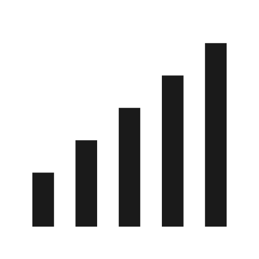 Signal 5 icon, solid style, from BoxIcons v2