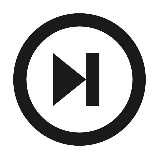 Skip next circle icon, solid style, from BoxIcons v2