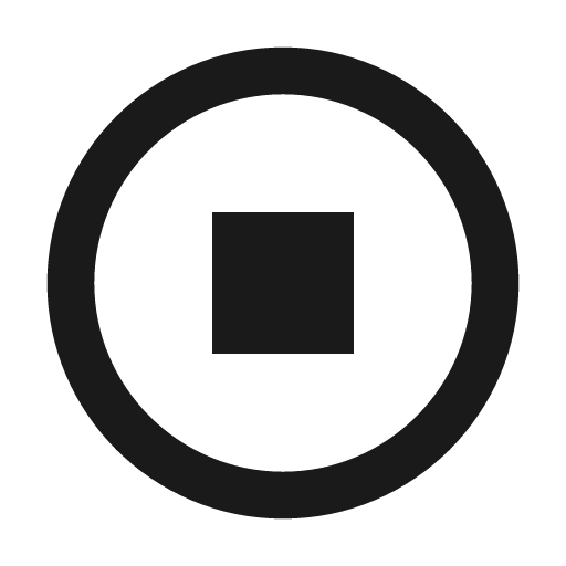 Stop circle icon, solid style, from BoxIcons v2