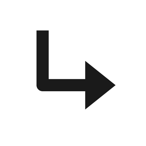 Subdirectory right icon, solid style, from BoxIcons v2