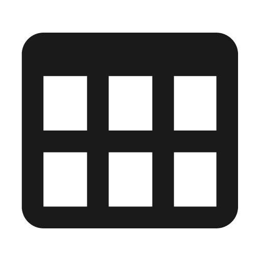 Table icon, solid style, from BoxIcons v2