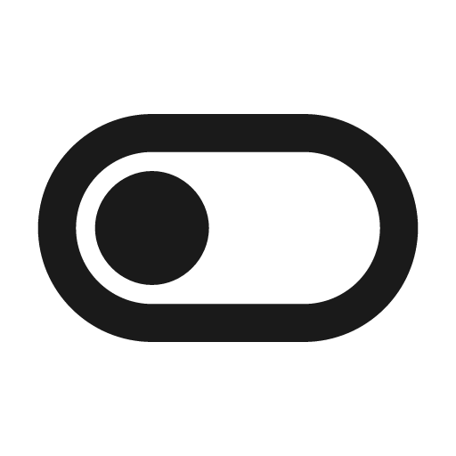 Toggle left icon, solid style, from BoxIcons v2