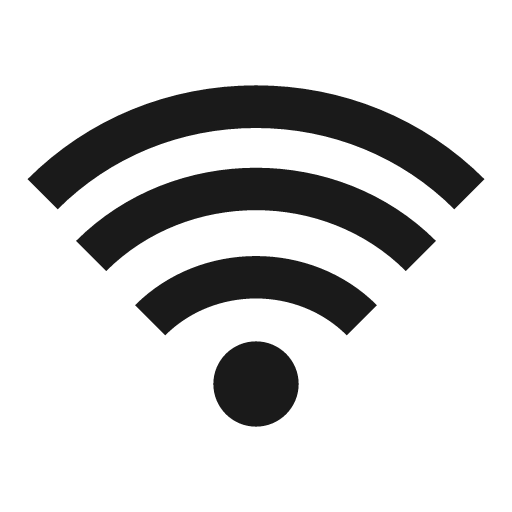 Wifi icon, solid style, from BoxIcons v2