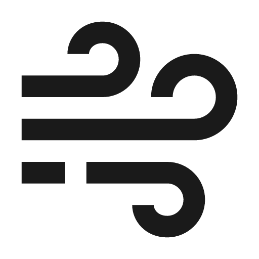 Wind icon, solid style, from BoxIcons v2