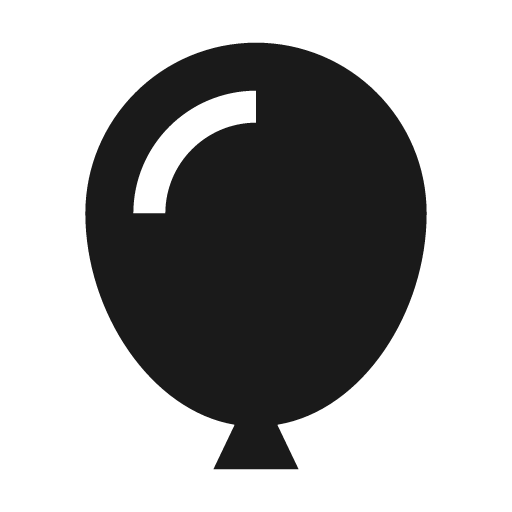 Balloon icon, solid style, from BoxIcons v2 Solid