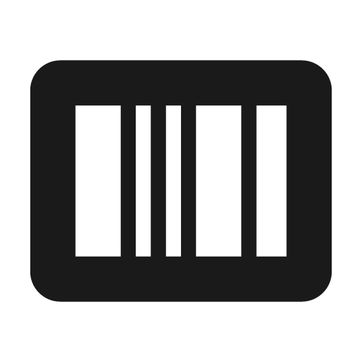 Barcode icon, solid style, from BoxIcons v2 Solid