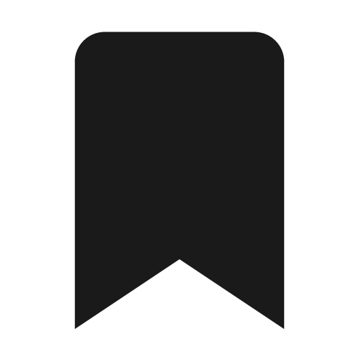 Bookmark icon, solid style, from BoxIcons v2 Solid