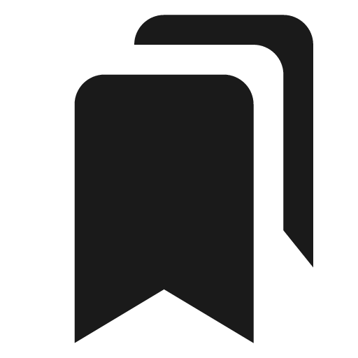 Bookmarks icon, solid style, from BoxIcons v2 Solid