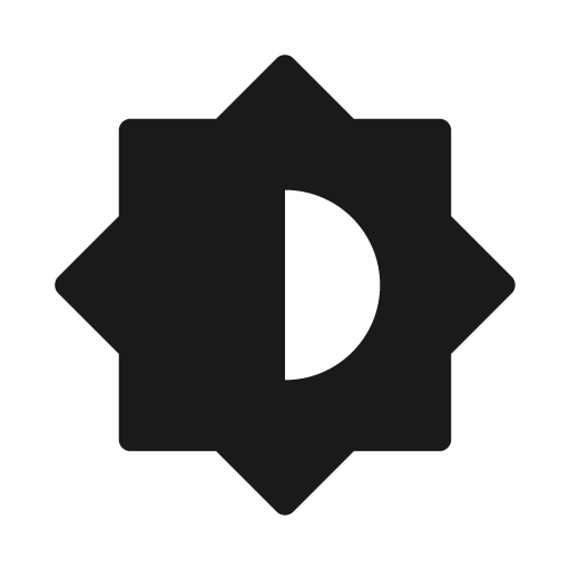 Brightness half icon, solid style, from BoxIcons v2 Solid