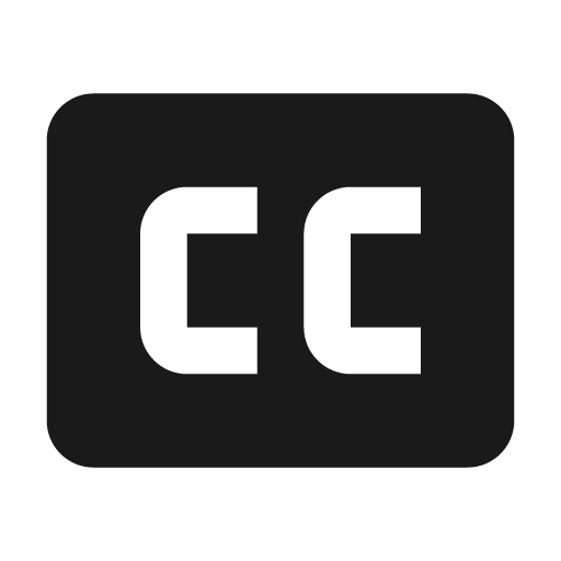Captions icon, solid style, from BoxIcons v2 Solid