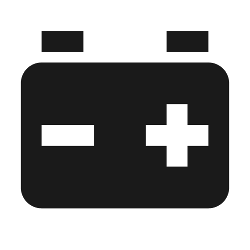 Car battery icon, solid style, from BoxIcons v2 Solid